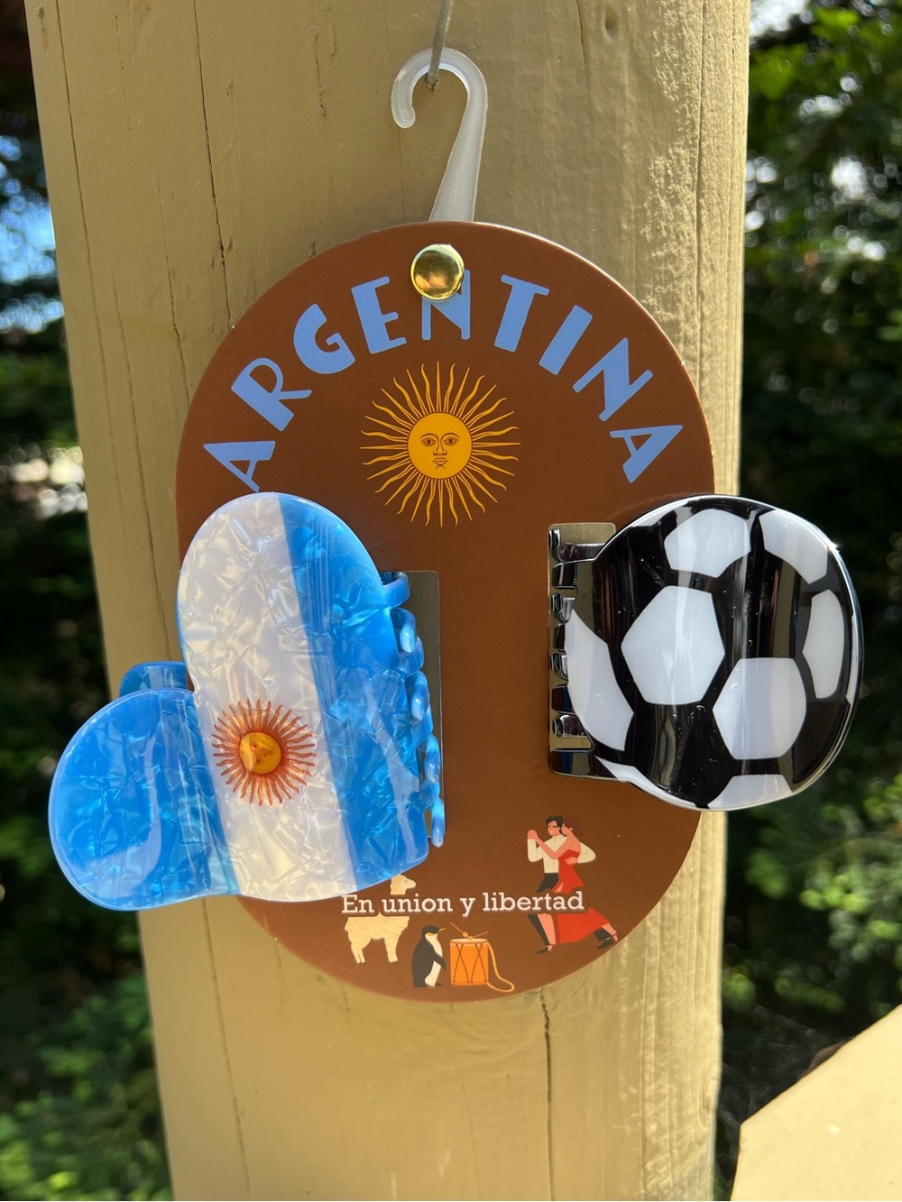 WORLD CUP SOCCER ARGENTINA CLAW HAIR CLIPS